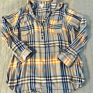 Isabel Maternity Plaid Blouse 😄